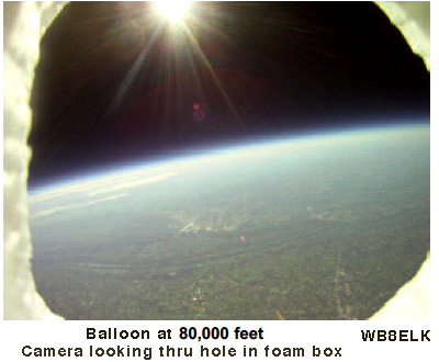 balloon camera at 80,000 miles