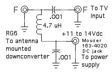 DC power up coax schematic